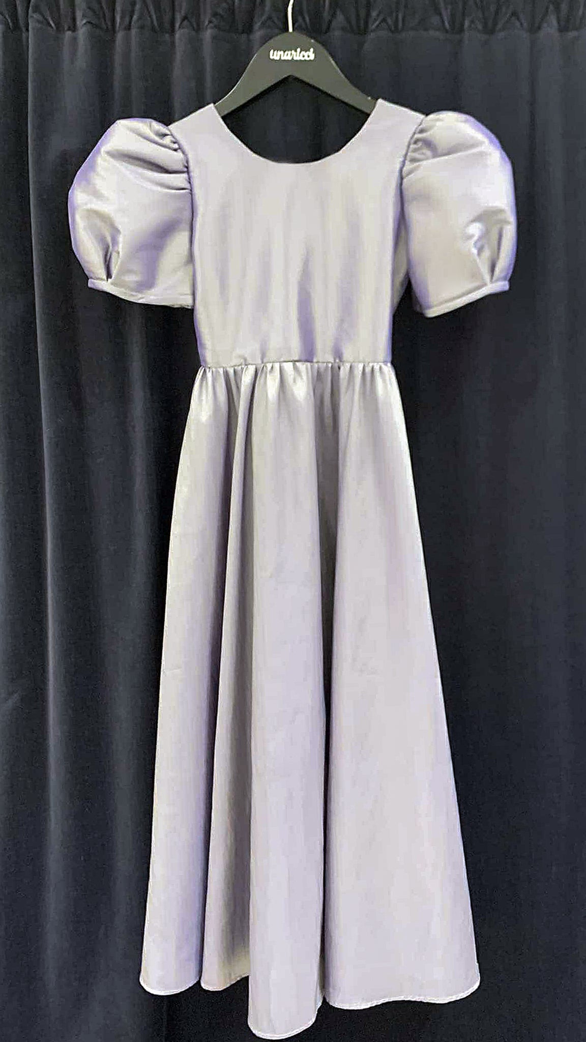 Puff Sleeve Maxi Dress - Grey