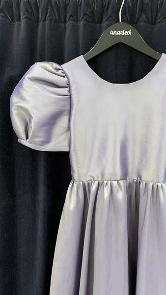 Puff Sleeve Maxi Dress - Grey