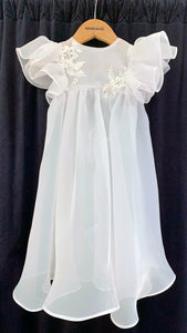 Baptismal Gown with Lace in White