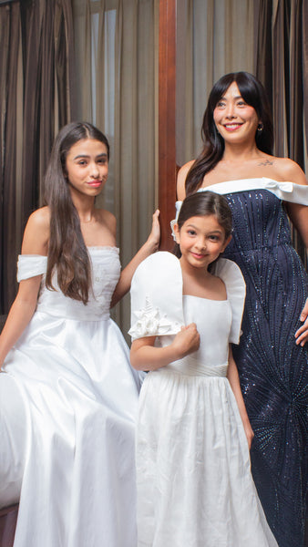 White Tulle Crashing with Lace Off-Shoulder Floor Length Gown