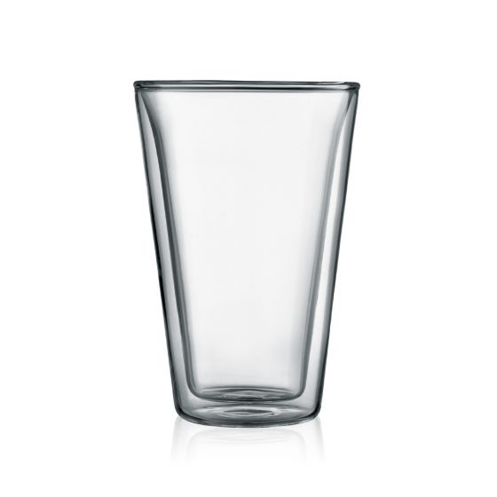 Bodum Canteen Double Wall Glass (2pcs) Large 13.5oz, Transparent