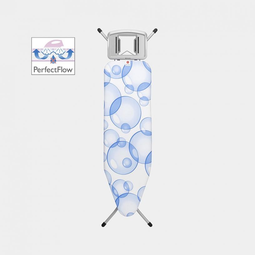 Brabantia Ironing Board B 124 x 38 cm for Steam Iron - Bubbles