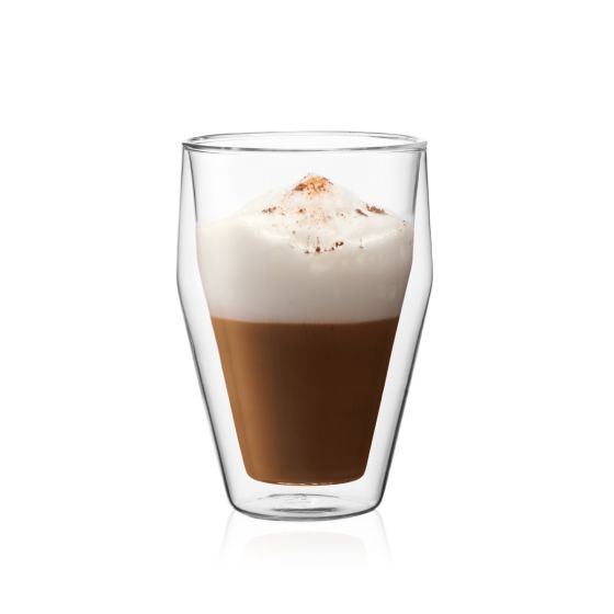 Bodum Titlis Double Wall Glass (2pcs) Medium 12oz Stackable, Transparent