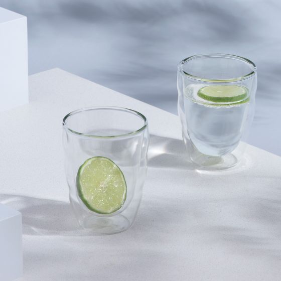 Bodum Pilatus Double Wall Glass (2pcs) Small 8oz, Transparent
