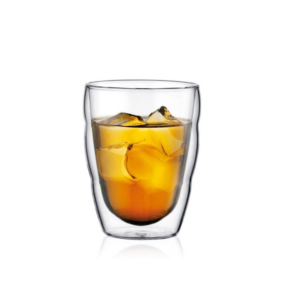 Bodum Pilatus Double Wall Glass (2pcs) Small 8oz, Transparent