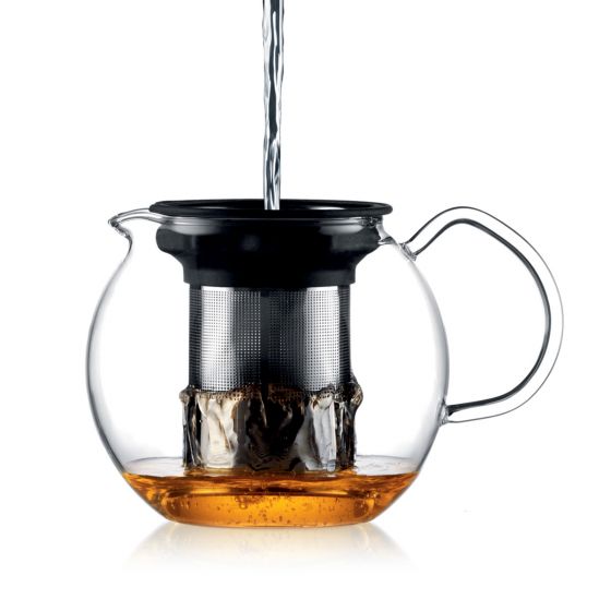 Bodum Assam Tea Press with Stainless Steel Filter 34oz Chrome-Shiny