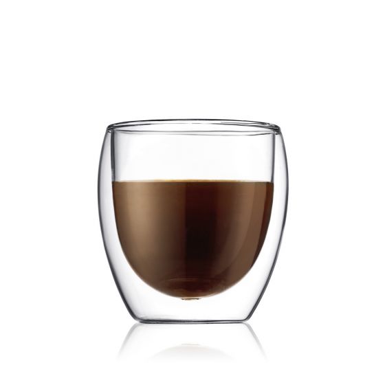 Bodum Pavina Double Wall Glass (2pcs) Small 8oz, Transparent