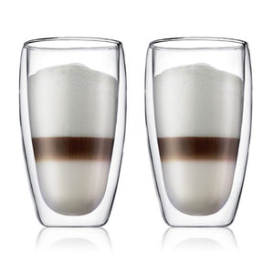 Bodum Pavina Double Wall Glass (2pcs) Large 15oz, Transparent