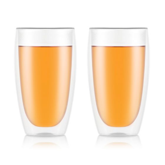 Bodum Pavina Double Wall Glass (2pcs) Large 15oz, Transparent