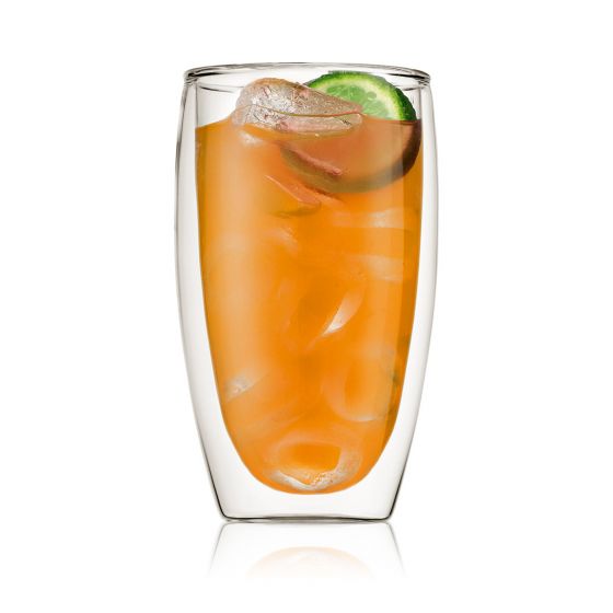 Bodum Pavina Double Wall Glass (2pcs) Large 15oz, Transparent