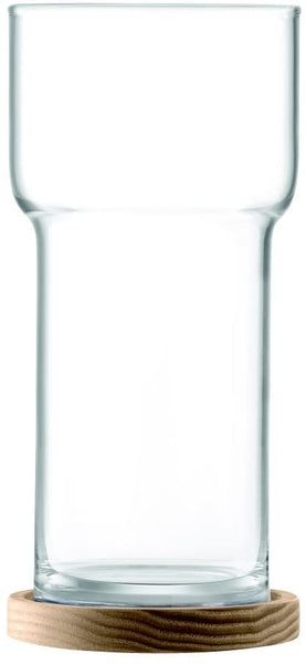 LSA Utility Beer Glass & Ash Coaster 550ml Clear (Set of 2)