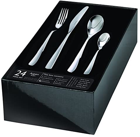 Robert Welch Aspen Cutlery Set, 24 piece for 6 People