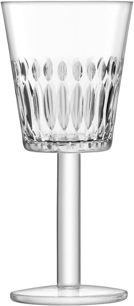 LSA Tatra White Wine Glass 300ml Clear, Star/Flower Cut (Set of 4)