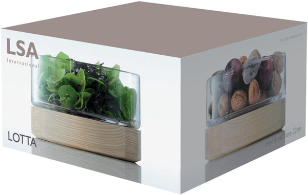 LSA Lotta Bowl and Ash Base 22cm