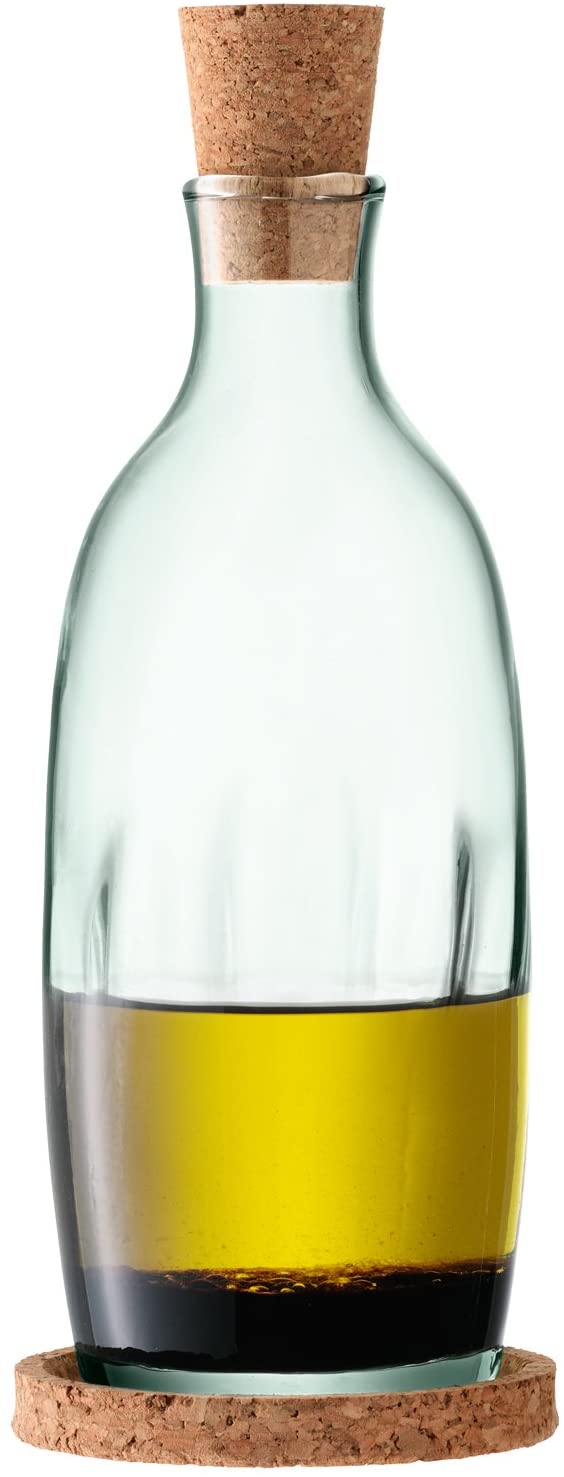 LSA Mia Oil / Vinegar Bottle & Cork Stopper & Base 390ml