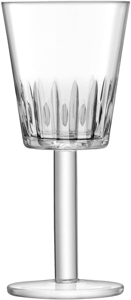 LSA Tatra White Wine Glass 300ml Clear, Star/Flower Cut (Set of 4)