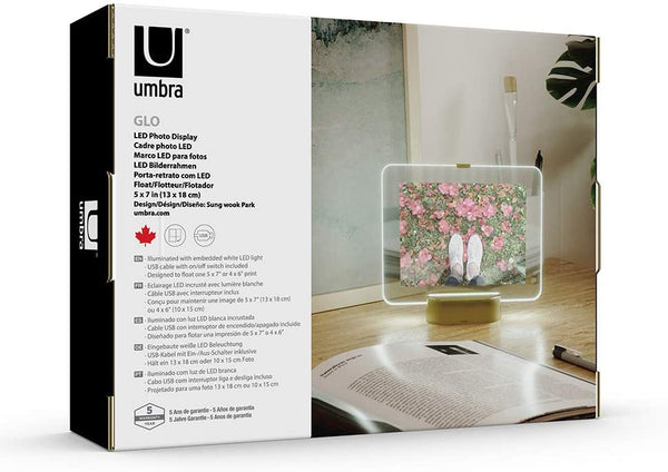 Umbra Glo Illuminated Glass Picture Frame 5x7
