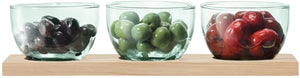 LSA Mia Tapas Set & Oak Base L32cm