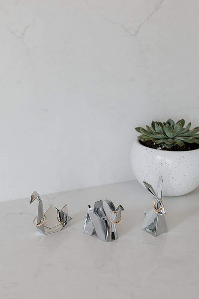 Umbra Origami Ring Holder Set Chrome