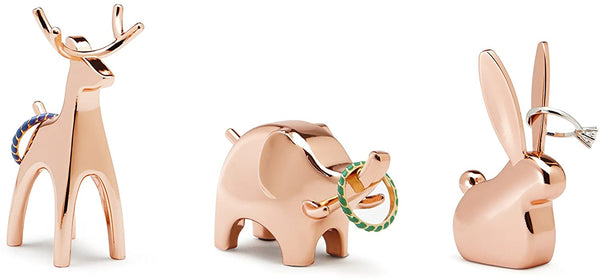 Umbra Anigram Ring Holder Set Copper