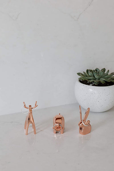 Umbra Anigram Ring Holder Set Copper