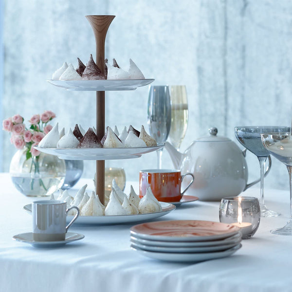 LSA Polka Tiered Cakestand dia:37cm Metallic Assorted