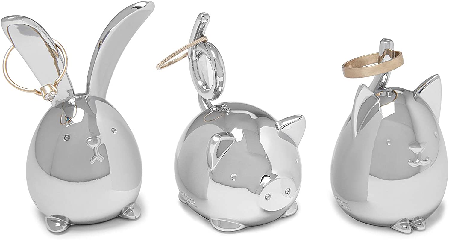 Umbra Squiggy Ring Holder Set Chrome
