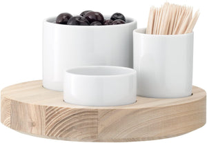 LSA Olive Set & Ash Base 18cm