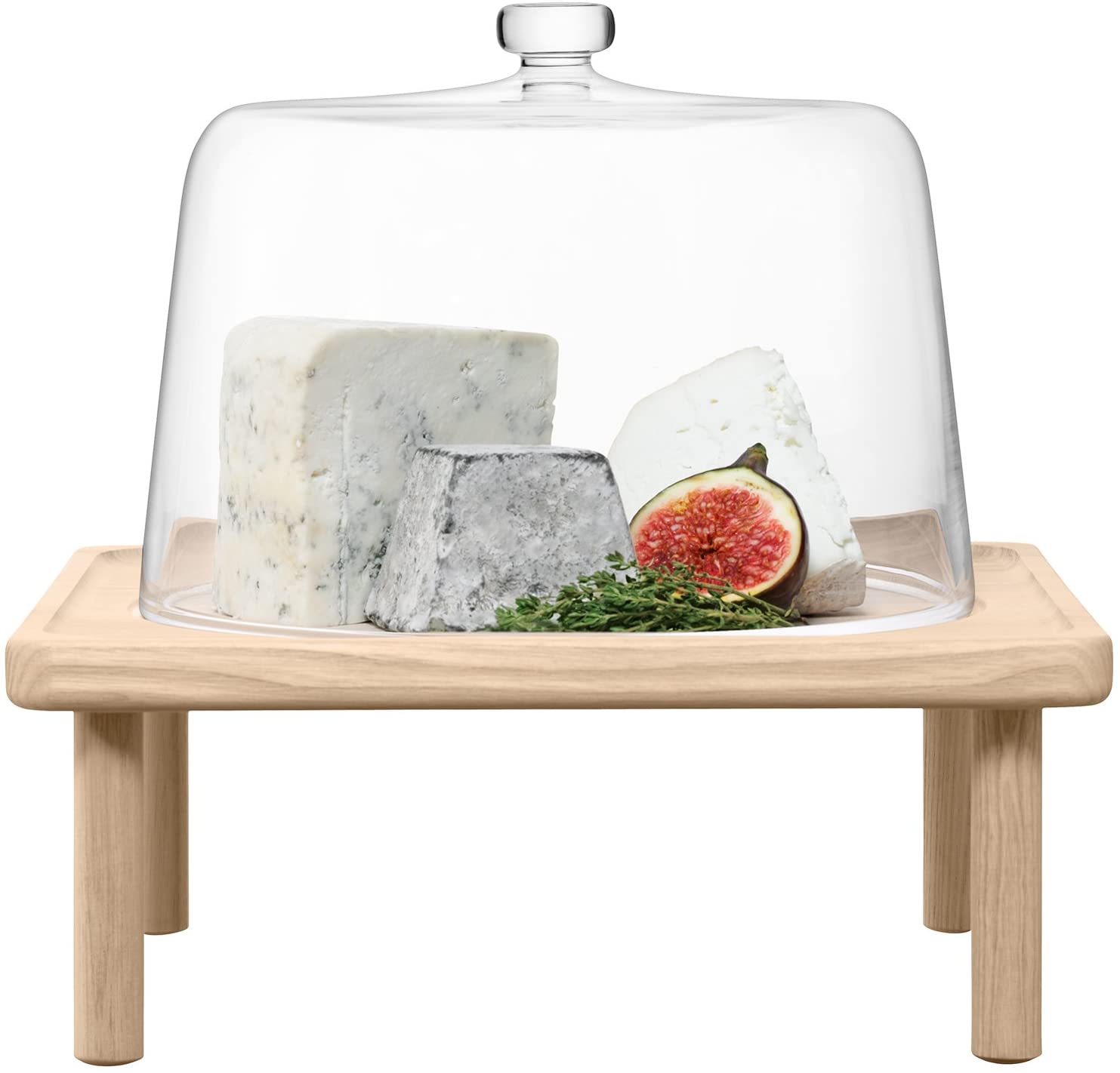 LSA Stilt Cheese Dome & Ash Stand length:25cm