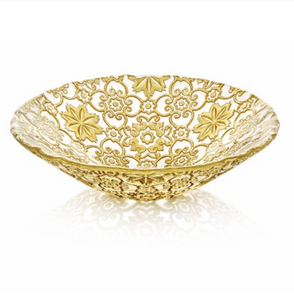 IVV Arabesque Bowl 25cm Gold Leaf Decoration