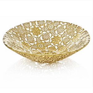 IVV Arabesque Bowl 33cm Gold Leaf Decoration