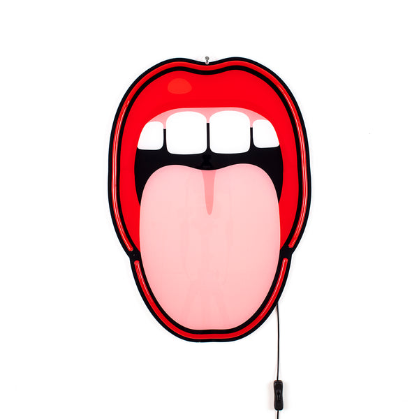 Seletti LED Sign with Transformer 'Blow' - Tongue