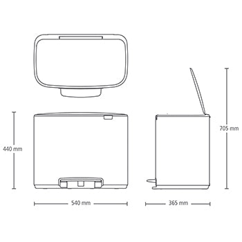 Brabantia Bo Pedal Bin 36L