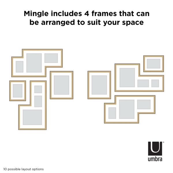 Umbra Mingle Gallery Picture Frame Natural Set of 4