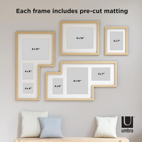 Umbra Mingle Gallery Picture Frame Natural Set of 4