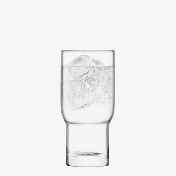 LSA Utility Highball Clear & Ash Coaster 390ml (Set of 2)