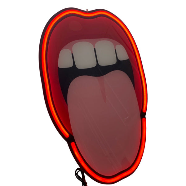 Seletti LED Sign with Transformer 'Blow' - Tongue