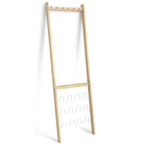 Umbra White/Natural Leanera Coat and Shoe Rack