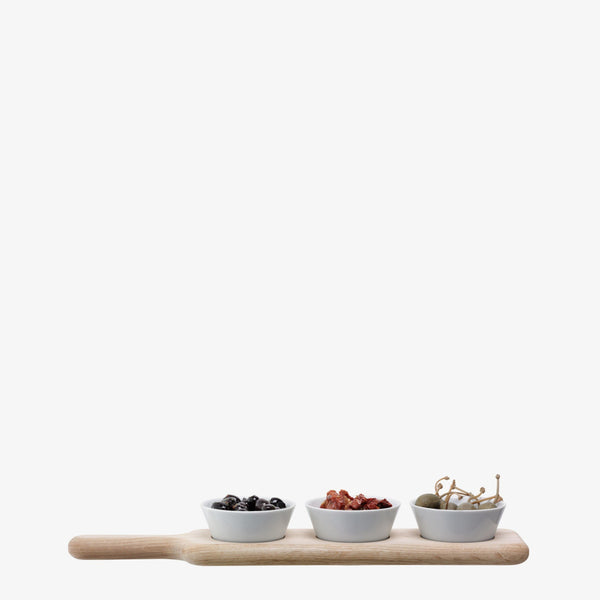 LSA Paddle Bowl Set & Oak Paddle L40cm