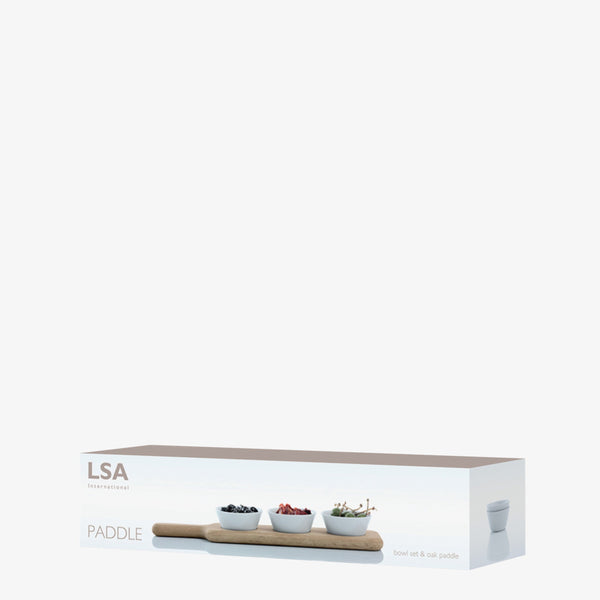LSA Paddle Bowl Set & Oak Paddle L40cm