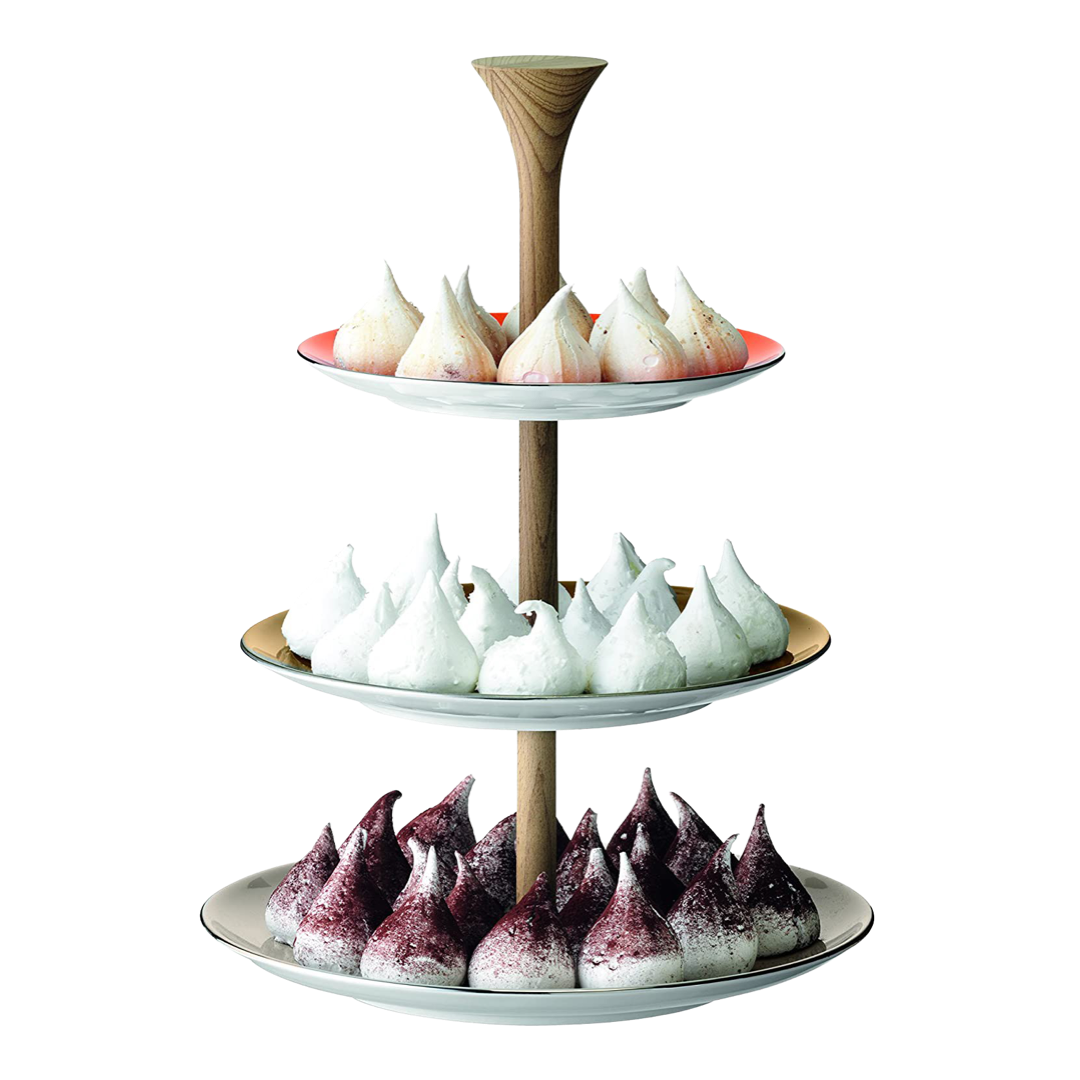 LSA Polka Tiered Cakestand dia:37cm Metallic Assorted