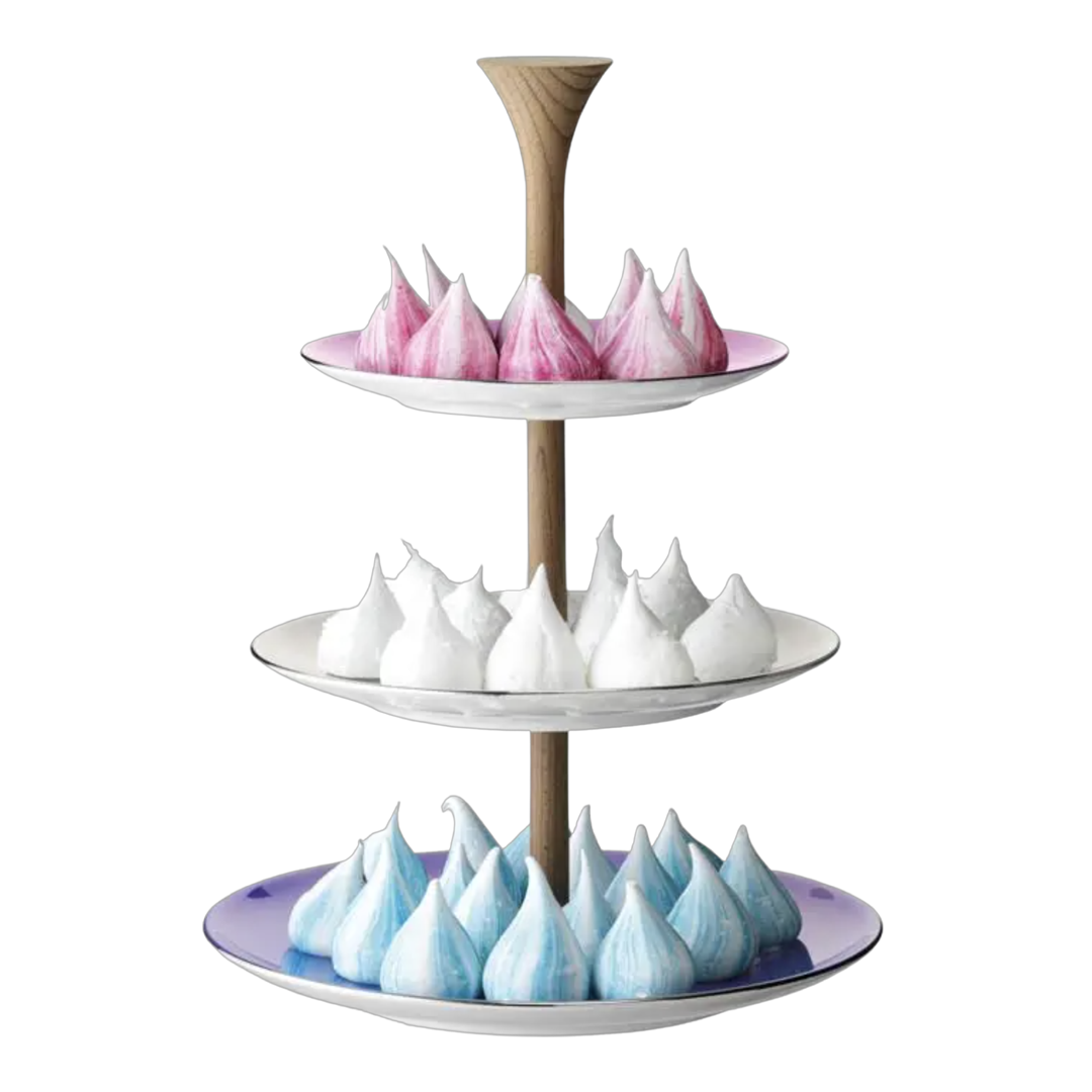 LSA Polka Tiered Cakestand dia:37cm Pastel Assorted