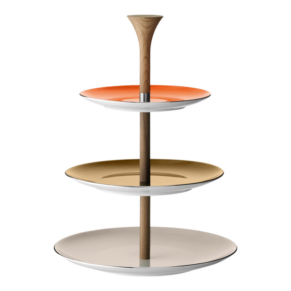 LSA Polka Tiered Cakestand dia:37cm Metallic Assorted