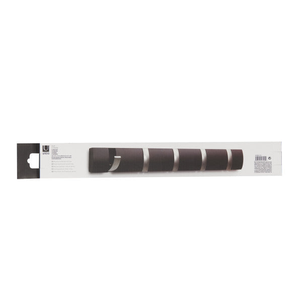 Umbra Espresso Flip Wall Mounted Coat Rack