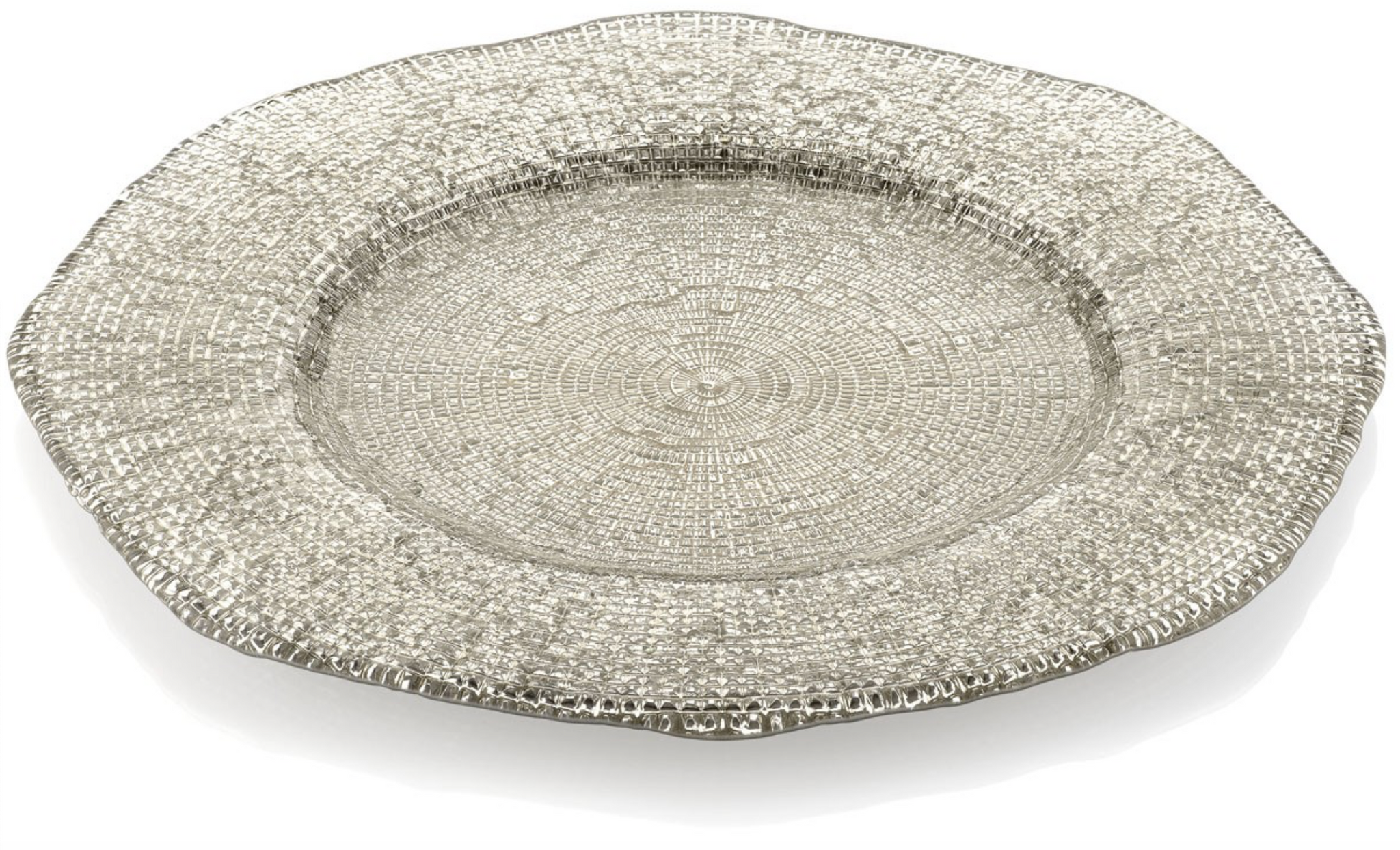 IVV Diamante' Plate 26cm Beige/Chrome Decoration