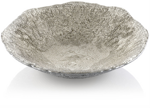 IVV Diamante' Bowl 33cm Beige/Chrome Decoration