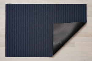 Chilewich Breton Stripe Shag Utility Mat Blueberry