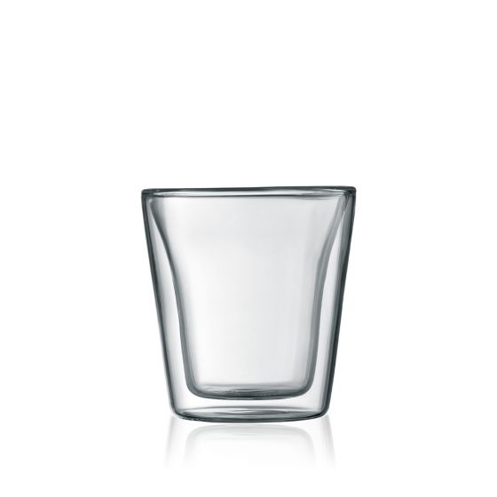 Bodum Canteen Double Wall Glass (2pcs) Small 3oz, Transparent