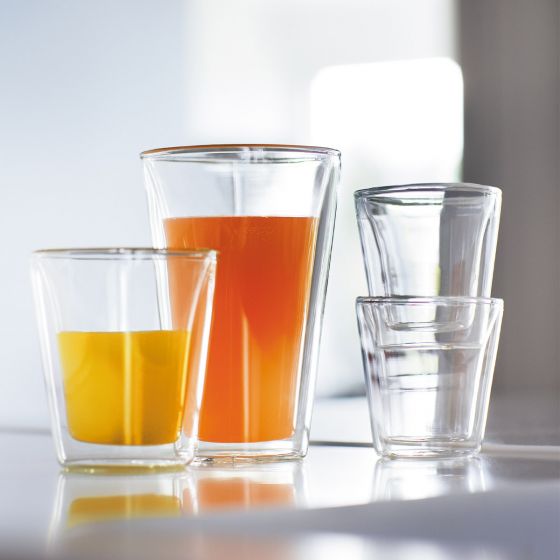 Bodum Canteen Double Wall Glass (2pcs) Large 13.5oz, Transparent