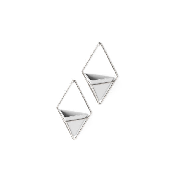 Umbra White/Nickel Trigg Wall Display (Set of 2)